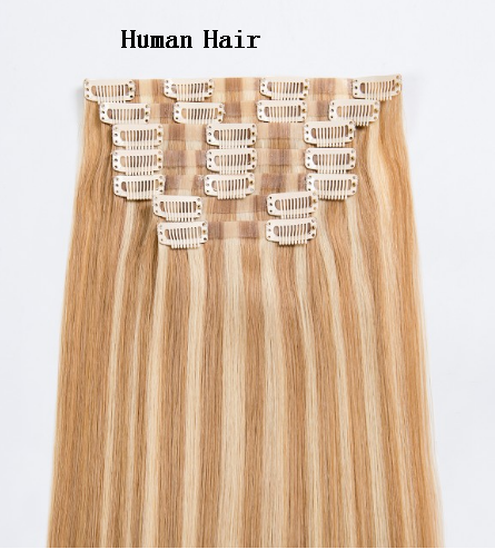 7 Pieces Invisible Clip-in Remy Human Hair Extensions